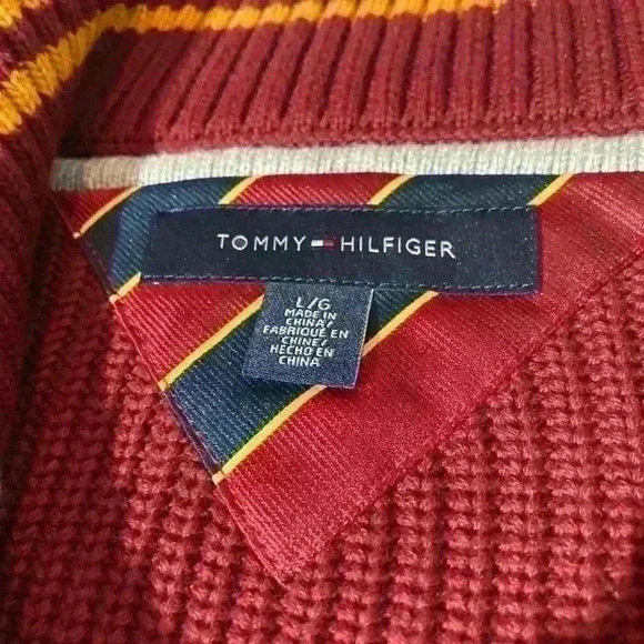 Tommy Hilfiger Men’s Cable Knit Cardigan Button Down Sweater Size Large - Picture 5 of 8